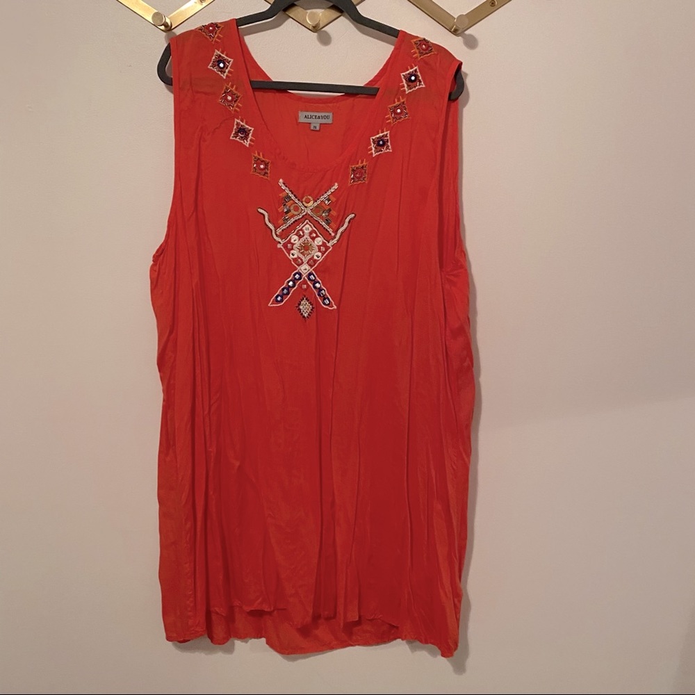 Plus Size Embellished Shift Dress
